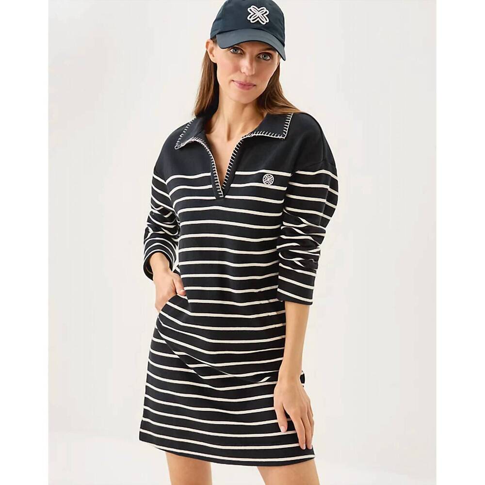NEW LILLY PULITZER corvaya terry dress in noir